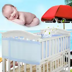 Детская дышащая сетчатая Накладка для детской кроватки, Всесезонная 3D дышащая детская Противоударная постельные принадлежности, съемная