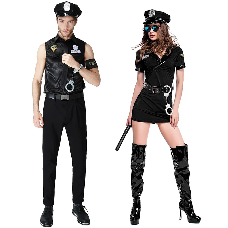 Грязный полицейский форма полицейского сексуальная горячая полицейский женщина полицейская форма наряд для взрослых Хэллоуин нарядное платье костюмы для пары