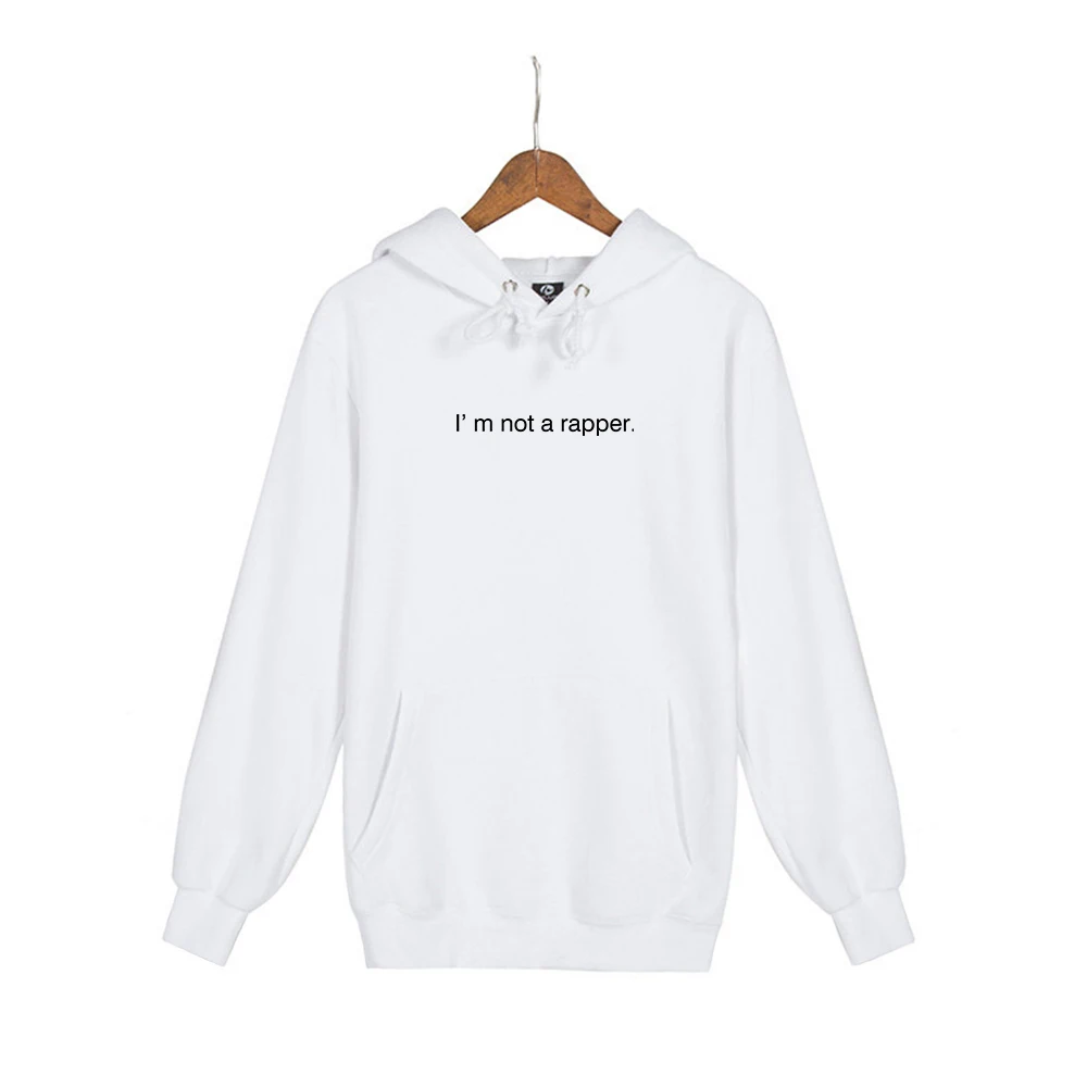 

HZIJUE 2018 New Autumn Fashion Men Hoodies Casual Sweatshirts Print Im Not A Rapper Men hoodies Men/Women Sweatshirts Men's top