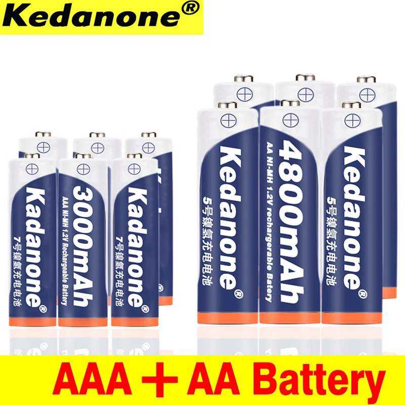 Батарея AAA 3000 mAh aaa перезаряжаемая батарея NI MH 1 2 V 4800mAh aa перезаряжаемые