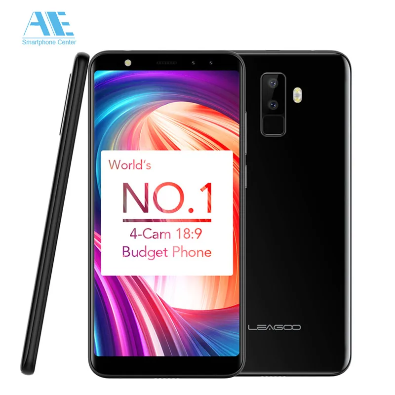 Leagoo M9 5.5 Inch 18:9 Full Screen 2GB+16GB Four Camera Cell Phone MT6580 Quad Core Mobile 2850mAh Fingerprint | Мобильные телефоны