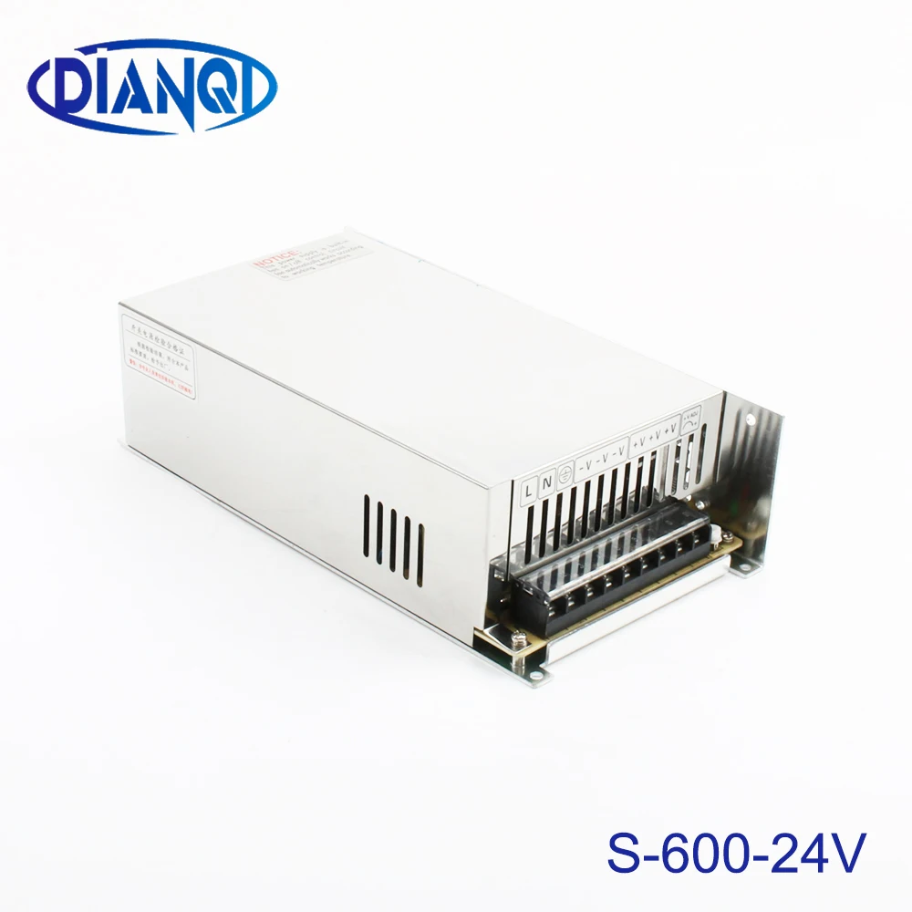 600W 24V Регулируемый 25A 220V вход одиночный выход импульсный источник питания для