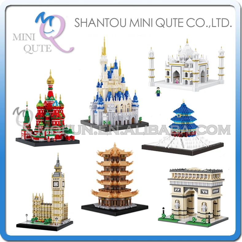 

BALODY world architecture Taj Mahal castle Arch of Triumph big ben Saint Basil's Cathedral building blocks model educational toy