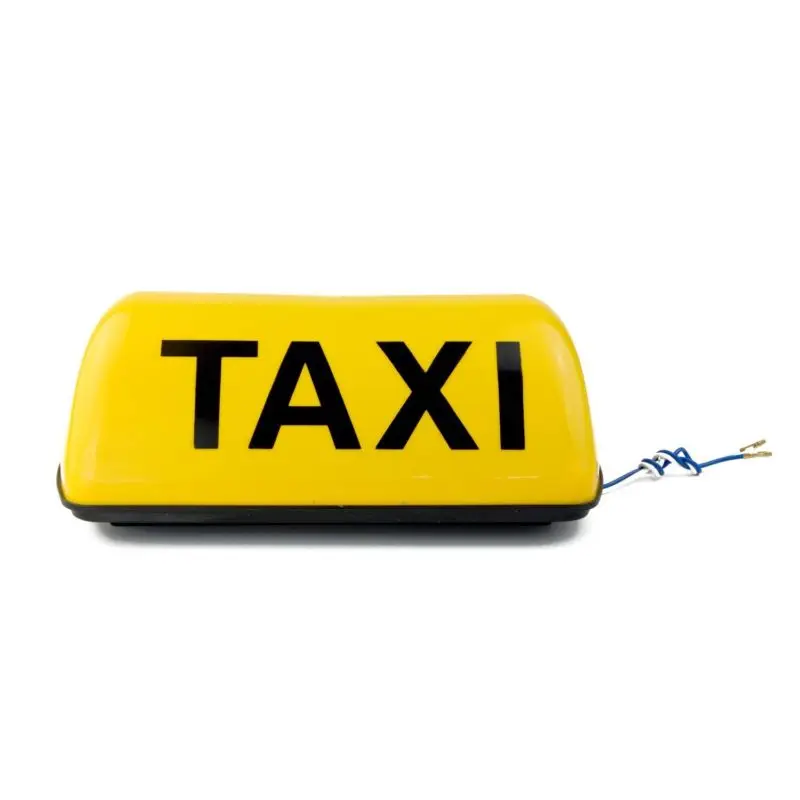 NEW 12V 27cm 10.6'' Yellow Taxi Cab Sign Roof Top Topper Car Magnetic Sign Lamp Light Roof Lamp Bright Top Board Roof Sign