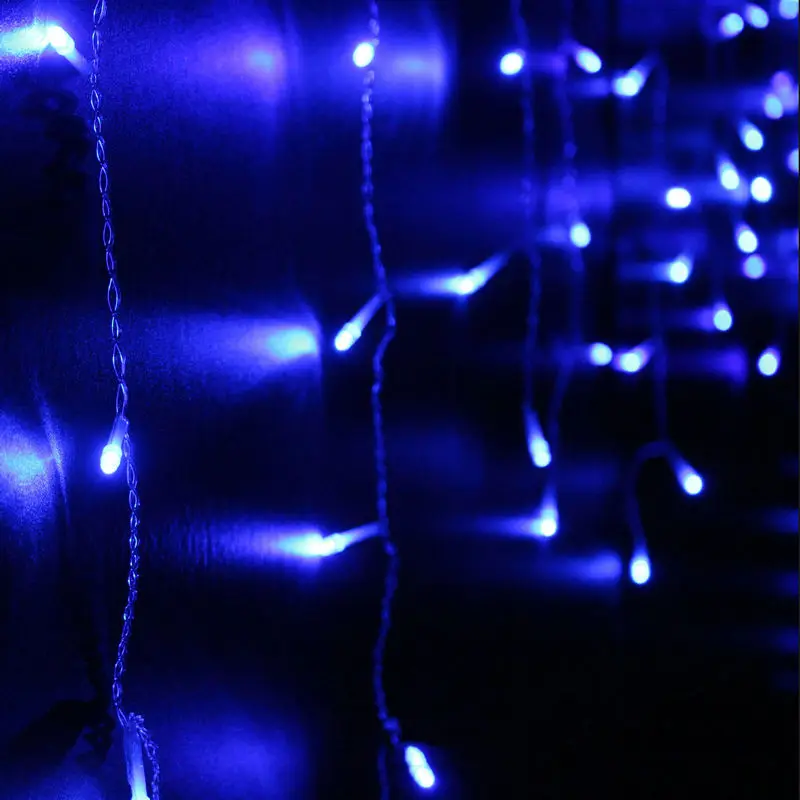 

3M*1M 144LED icicle hanging Curtain String Fairy Light Xmas Home Wedding decor linkable male/female DC connector BI-COLOR(B&W)