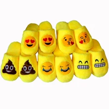 Крытый Теплый Emoji Тапочки милые тапочки дома Смайлик Смайлик женщин мужские zapatillas де andar por casa нечеткие тапочки kapcie