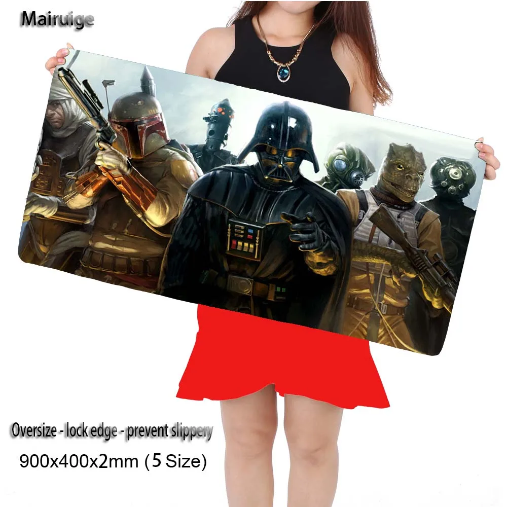 Mairuige black PC gaming mouse pad 22X18/24X20X0.12CM diving material anti-skid computer mouse pad for dota2 Star Wars csgo mat