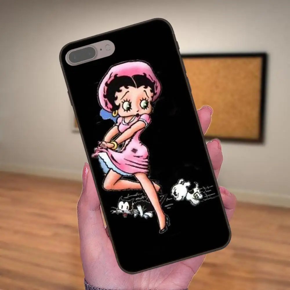 Чехол накладка из ТПУ для Xiaomi Mi Mix Max Note 2 2S 3 5X 6 6X 8 9 SE A1 A2 Lite Play Pro F1 Sexy Cartoon Girl Betty Boop