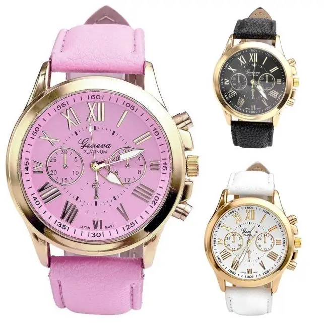 

Leather Fashion Causal Dress Watch Women Quartz Watch Bracelet Watches Brand Flowers Rose Gold Girls Gold ladies Hot Sale M3