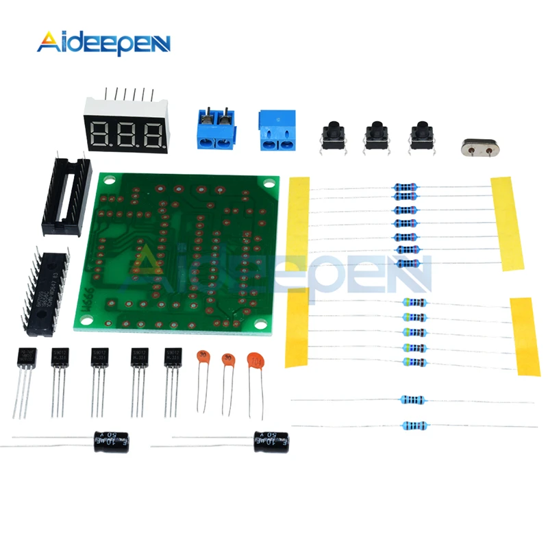 DC 5 В DS18B20 цифровой контроллер температуры DIY наборы светодиодный Будильник AT89C2051 микроконтроллер дизайн термометр электронный костюм