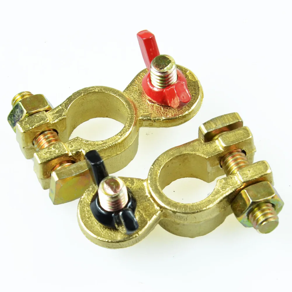 

2 Pcs Battery Terminal for Car Clamp Clips Negative Positive Aluminum Alloy Connector Auto Replacement