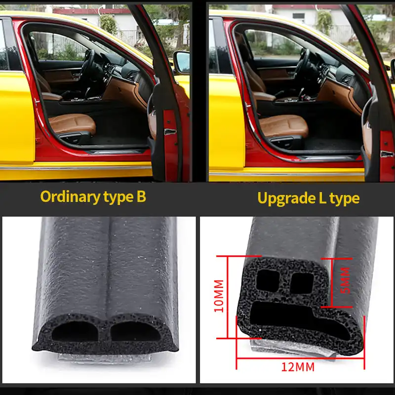 Car Door Seal Strips Stickers Soundproof Sealing Rubber Seals