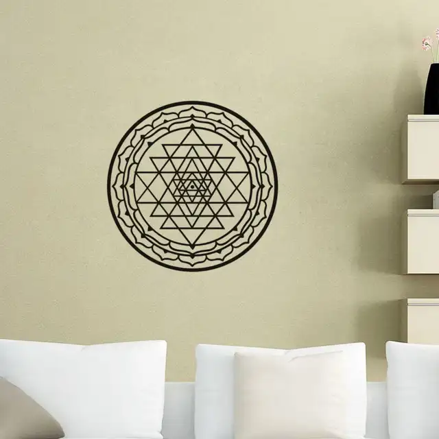 online shop art mural sri yantra vinyl wall stickers indian mandala