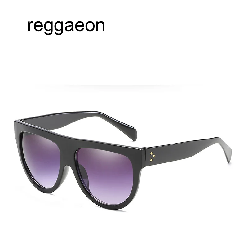 

2018 Classic Sunglasses Women Brand Designer Big Flat Top Vintage Woman Sun glasses Classic Fashion Glasses Summer Oversize