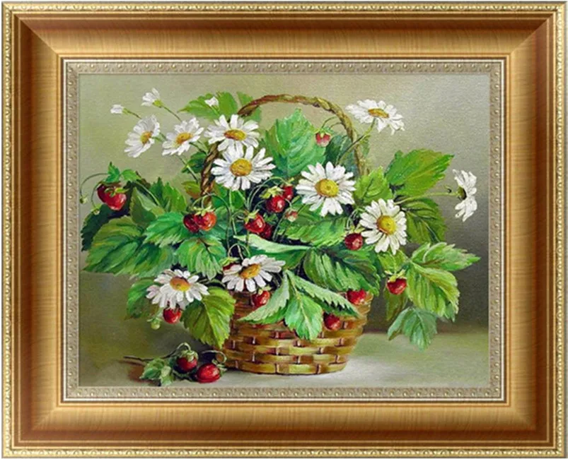 Cesta-pequena-Margarida-Flor-5D-Diamante