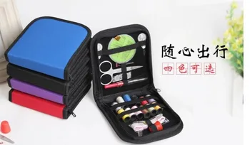 

100 sets DIY 12 Needle Tape Scissor Multifunction Threads Sewing Kits Portable Useful Travel Home Tools