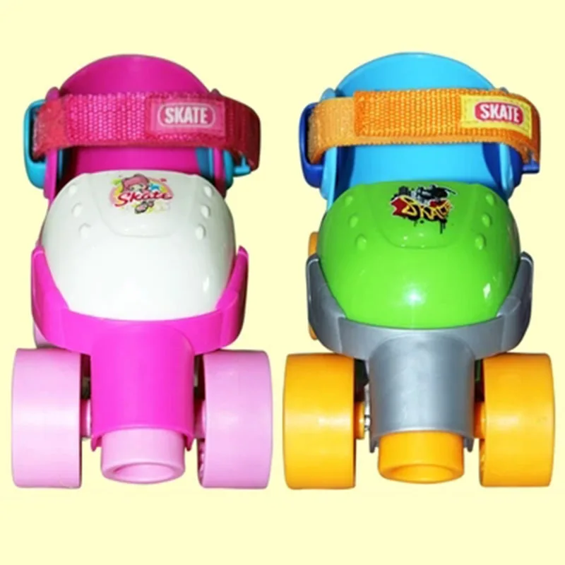 الأطفال طفل اثنين خط زلاجات دوارة صف مزدوج 4 عجلة التزلج أحذية Patines أون لينيا (Fiat Linea حجم الحرة ل Beginder هدية للتعديل IB28