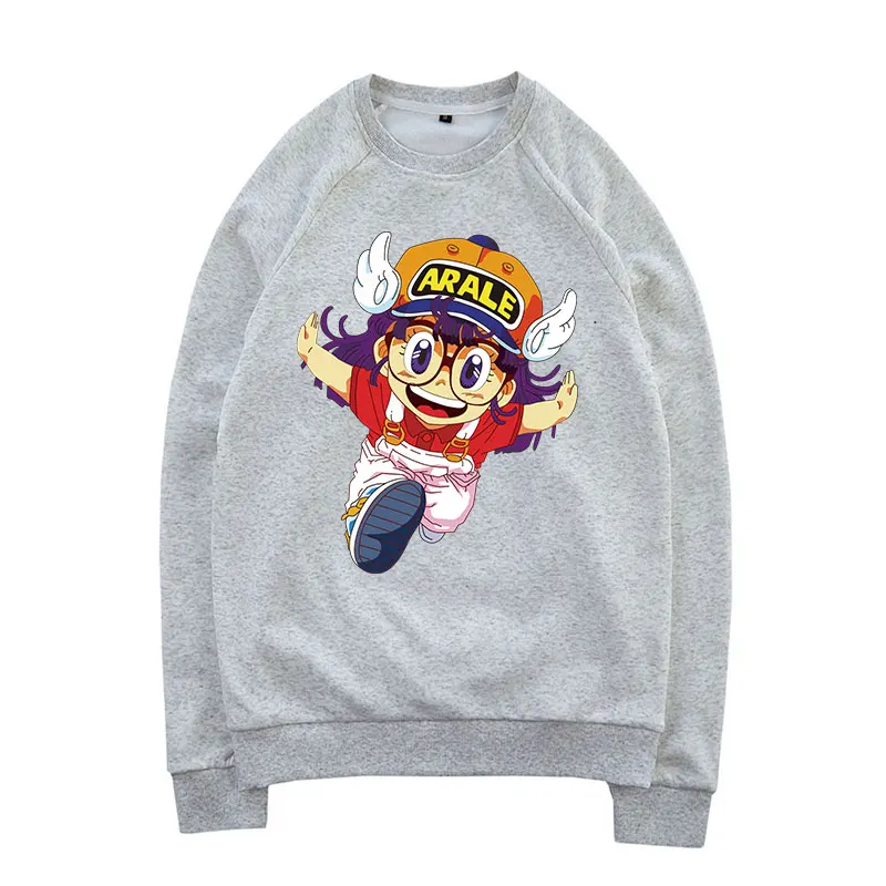 Arale мультфильм для мужчин Кофты с круглым вырезом хип хоп одежда флис уплотненные толстовки хлопок Прямая кофты человек низкая цена - Цвет: Ramen Arale Cartoon