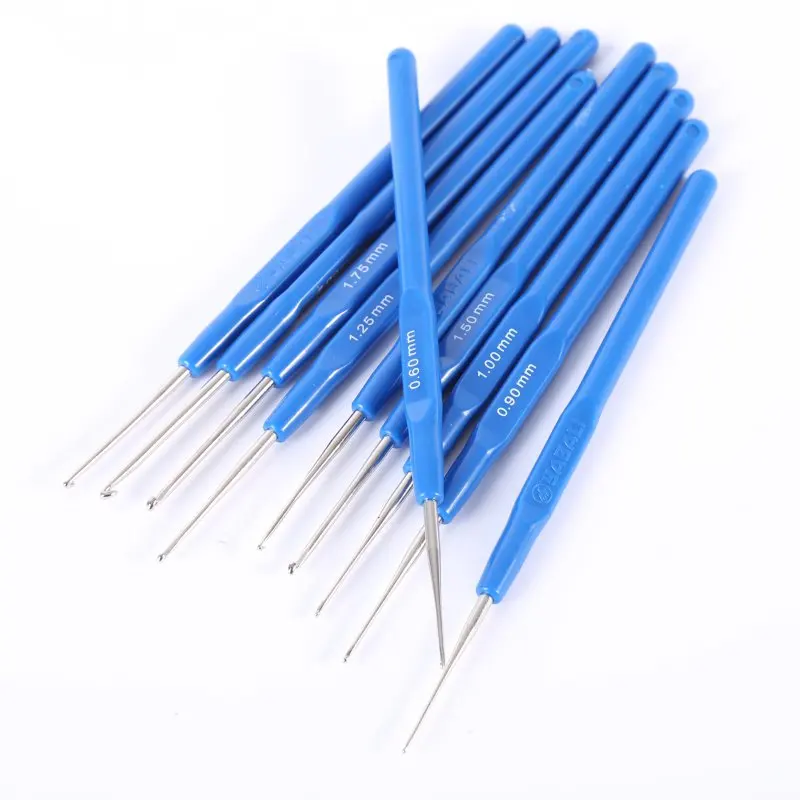 

New 10pcs/ Lot Useful Knitting Tools Sweater Needle Blue Handle Crochet Imitation Coke Crochet