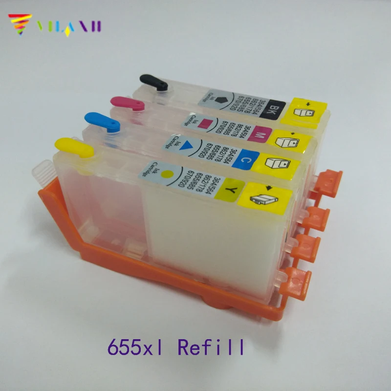 Vilaxh 4pcs Refill ink Cartridge replacement for hp deskjet ink