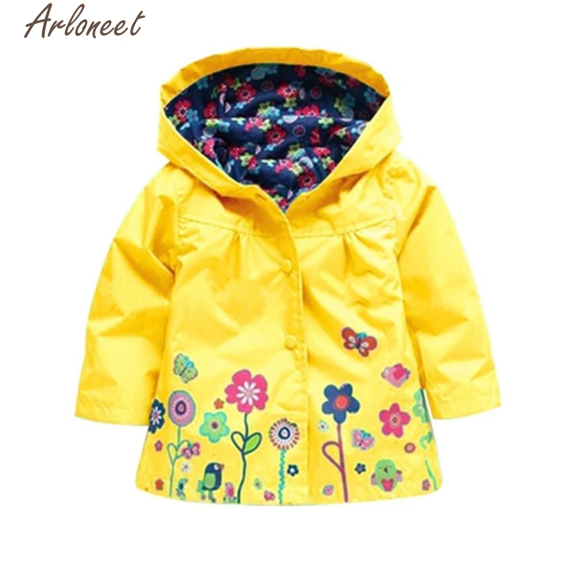 

ARLONEET 2017 Coat Girls Clothes Jacket Kids Raincoat Coat Outerwear Children Clothing Spring Autumn Waterproof Jacket P30 Dec05