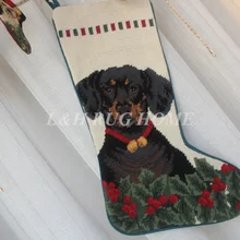 Шерсть рождественский подарок ручной работы носок рукодельный Винтаж ручной работы Новогодний носок для подарков 28X43 см