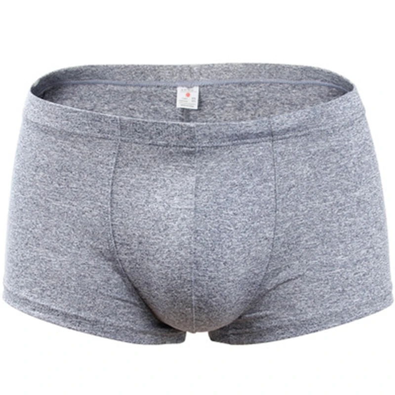 

DEWVKV Men's Pants Underwear U Pouch Cotton Shorts Soft Solid Breathable Spandex Comfortable Size L XL XXL New Arrival 2019 ZC