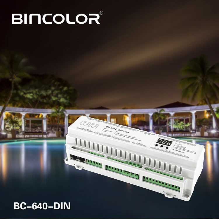 24 32 40 канала DMX512/8bit/16bit Вход DC12V-24V RJ45 подключения светодиодный RGB/RGBW Декодер контроллер для светодиодный полосы света лампы
