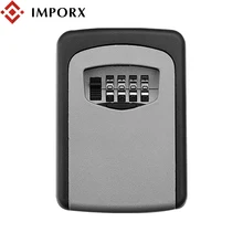 Key Safe Box Weatherproof 4 Digit Combination Key Storage Lock Box Indoor Outdoor Password Lock Hidden Keys Storage Box size s 4 color combination lock hidden box security lock key lock strongbox steel simulation book new design 118 115 55mm