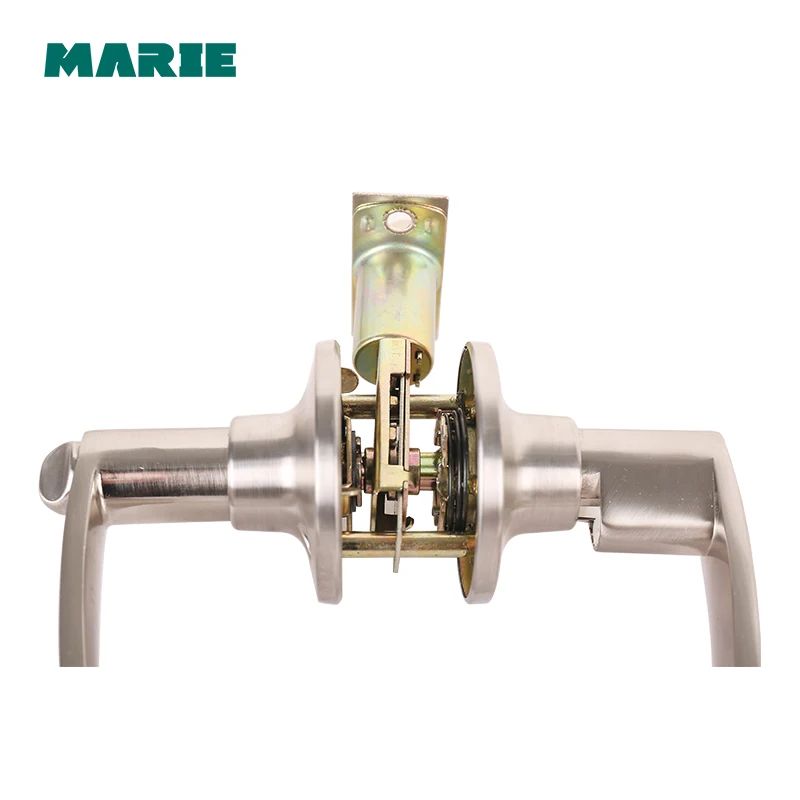 Round Door Handle Door Knobs Lock Stainless Steel Entrance Passage Door Lock  for Bedroom Living Room Bathroom