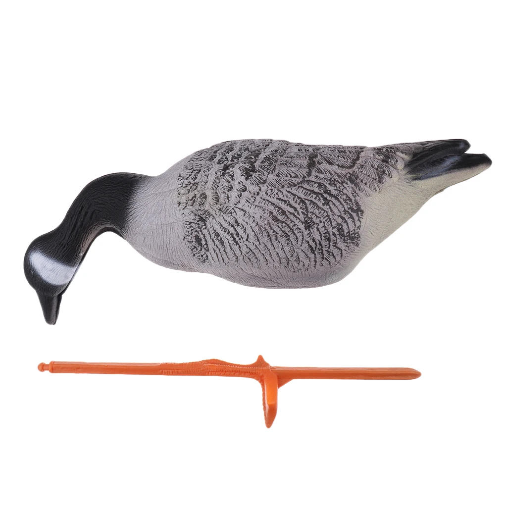 Durable Lifelike EVA Simulation Bait Goose Hunting Decoy Lawn Ornaments Eating Goose for Camping Hunting Tactical Accessories