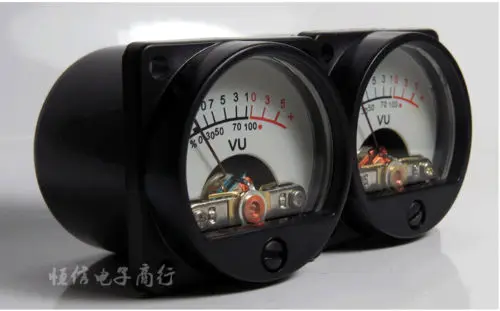 

2pcs Panel VU Meter Warm Back Light Recording Audio Level For Amplifier Speakers