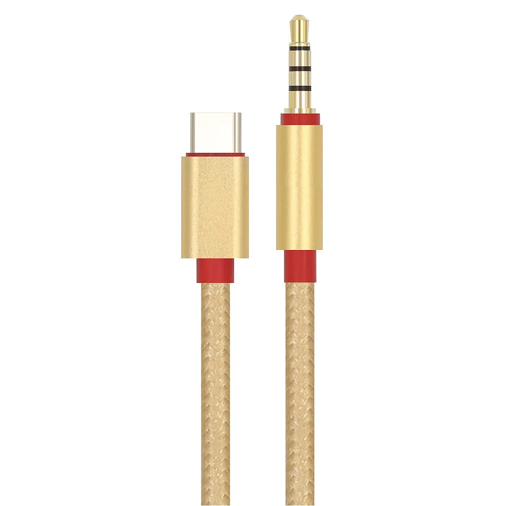 

Type C Audio Cable USB Type-C Male to 3.5mm Jack Male Car AUX Audio Adapter Cable for Samsung Letv Car accessories