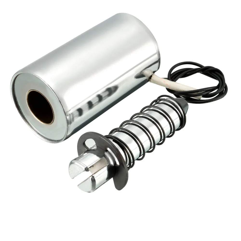 

Uxcell DC 12V Solenoid Electromagnet 60-120N 10mm Pull Type Linear Motion Solenoid Electromagnet Magnetic Materials 1PCS