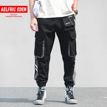 Aelfric Eden повседневные мужские штаны с вышитыми буквами,, хип-хоп джоггеры, карманы, Карго, уличная одежда, городская уличная одежда, спортивные брюки