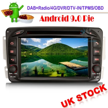 

Android 9.0 Car Stereo Sat Nav DAB+ GPS Navigation for Mercedes Benz Class C/G/CLK W203 W209 G Class WiFi+4G DVD OBD Bluetooth