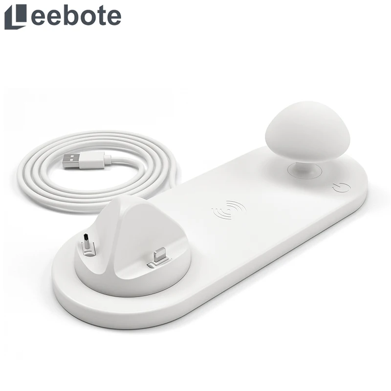Leebote 10W Qi Wireless Charger USB Charging Dock Station