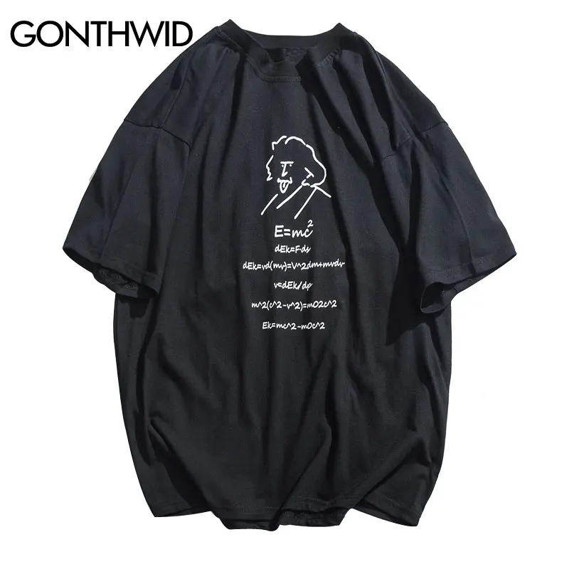 

GONTHWID Einstein Big Bang Theory Evolution Mass Energy Equation T Shirts Streetwear 2019 Mens Casual Hip Hop Tshirts Male Tees