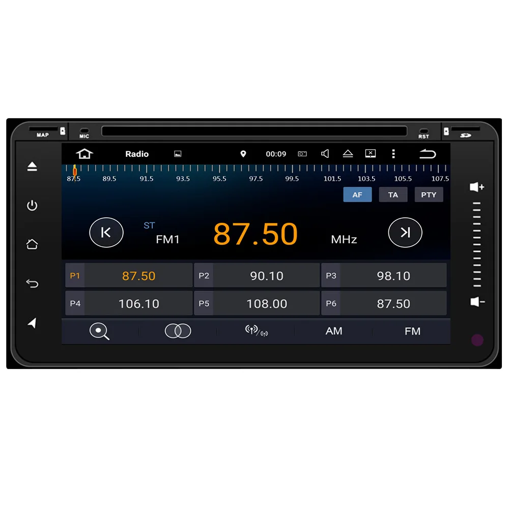 Top Eunavi 2 Din Android 8.1 Car DVD Player Radio Stereo GPS Navigation For Toyota Hilux Vios Old Camry Rav4 Prado 2003-2008 wifi bt 4