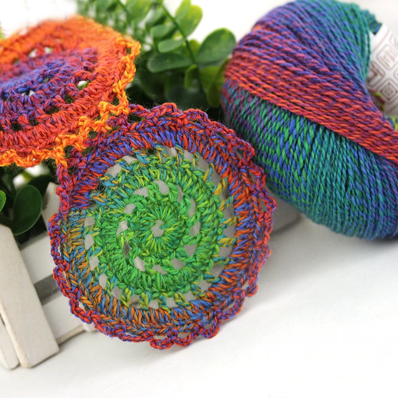 Buy 50 Gram 180M Rainbow Yarn Colorful Hand Knitting Yarns Sweater Crochet Wool