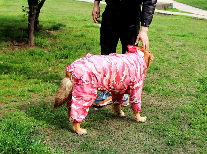 Лидер продаж, камуфляж плащ для собак с капюшоном водонепроницаемый дождь красивые куртки пальто Appreal для больших лабрадоров немецкая овчарка