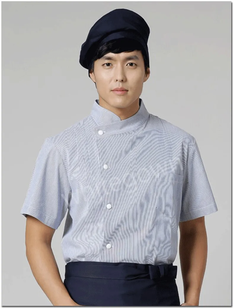 Горячие унисекс японский стиль Корея 100% Хлопок Шеф-повар униформа салоне отеля повар рубашка рабочая одежда готовить костюм еда