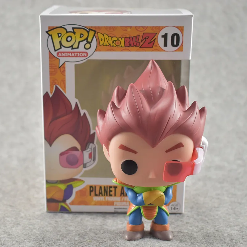 

FUNKO POP 10cm Anime Dragon Ball Z POP Super Saiyan VEGETA Red Hair Action Figure PVC Collection Model Doll
