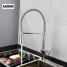 MOIIO Kitchen Sink Chrome Single Handle Mixer Tap Swivel Pull Down Spray Faucet Deck Mounted Spout Pull Out kitchen torneira цена MOIIO Kitchen Sink Chrome Single Handle Mixer Tap Swivel Pull Down Spray Faucet Deck Mounted Spout Pull Out kitchen torneira цены онлайн
