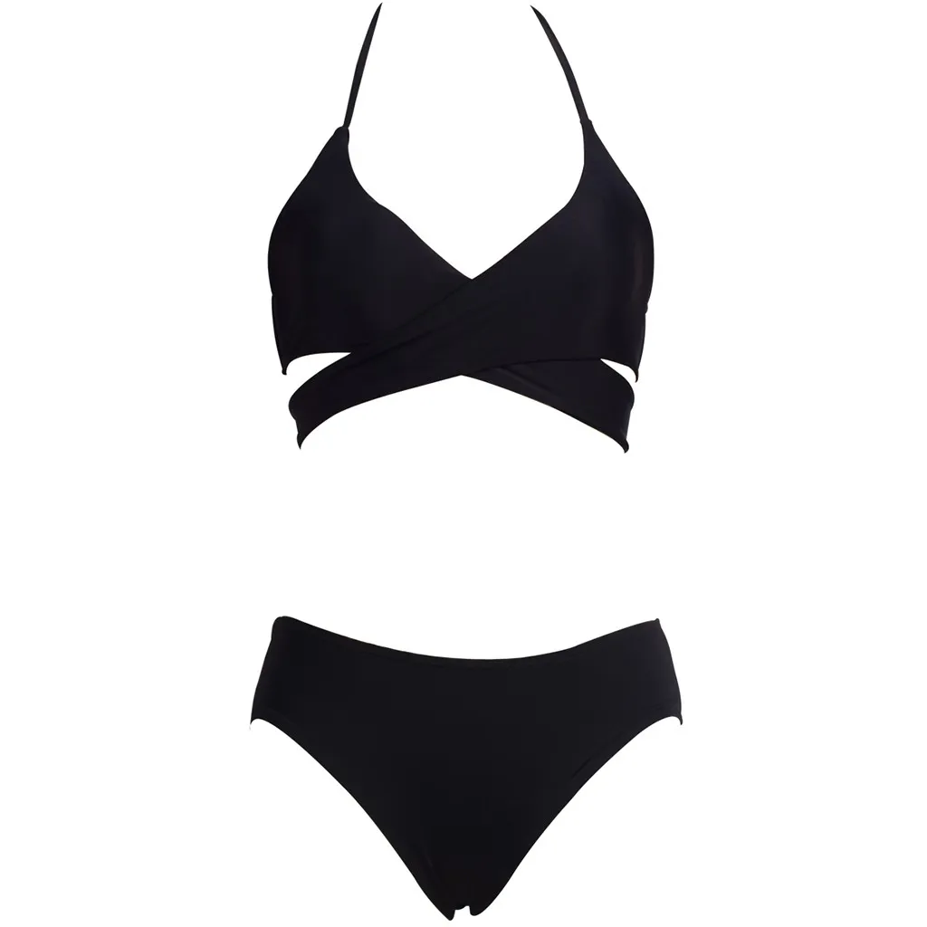 

2019 Sexy Bikini Vrouwen Push Up Women Sexy Solid Bikini Two Piece Swimsuit Swimwear Bathing Beachwear Bikini Push Up 2019