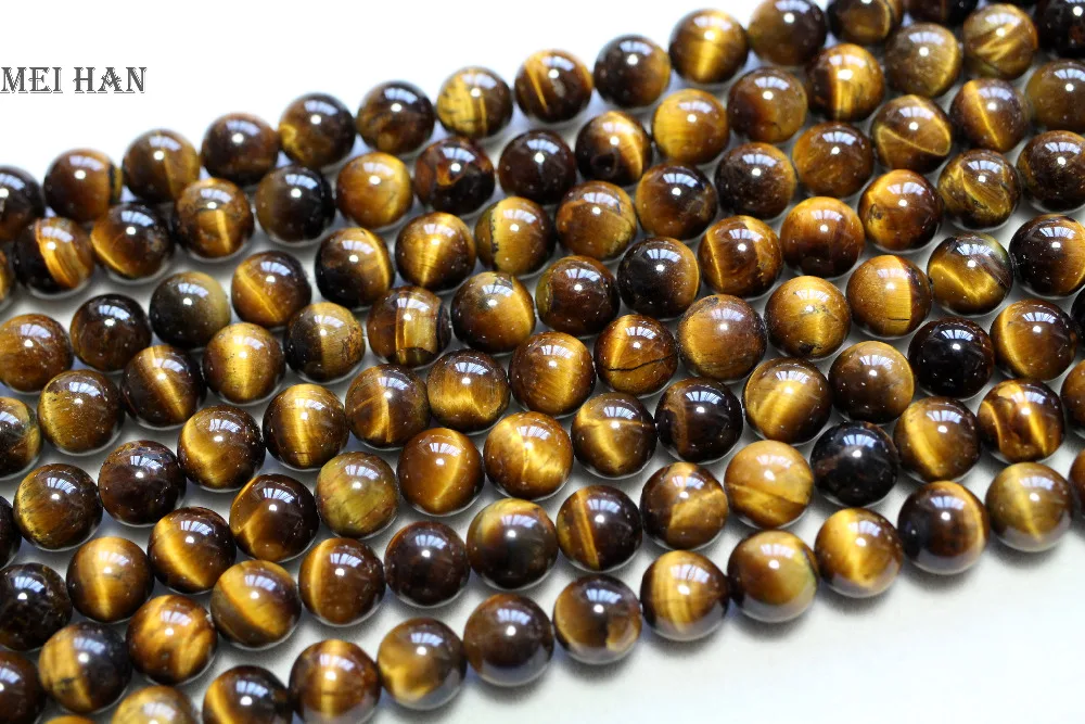 Meihan 8 мм(3 нити/комплект) натуральный коричневый тигровый глаз soomth круглый камень бусины для изготовления ювелирных изделий