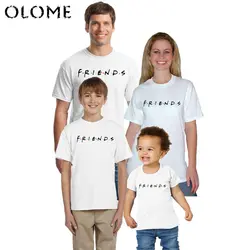 Друзей ТВ футболка 2019 новый принт семейная футболка одежда «Мама и я» ТВ Шоу друзья с буквенным принтом Одежда для всей семьи
