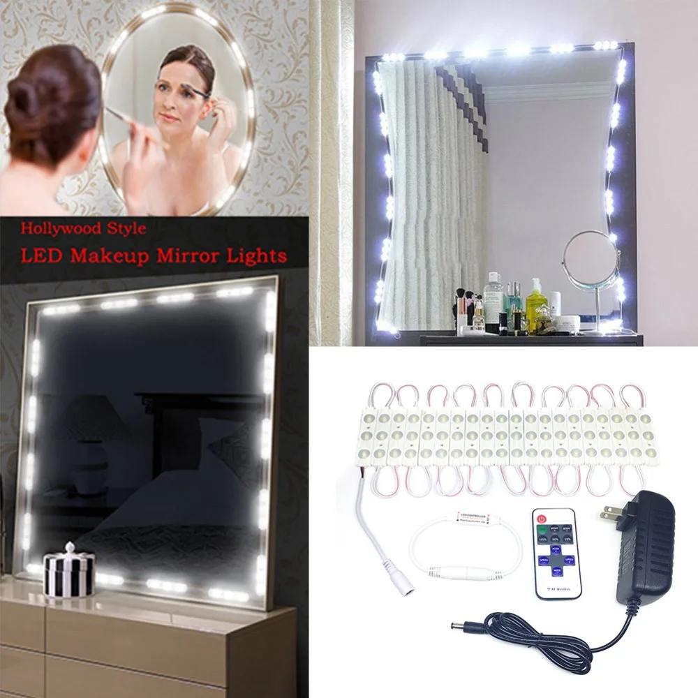 

Home Dressing Mirror Module 20 LED Light Professional Molding Women Cosmetic Makeup Vanity LED White Light For Stage Performance