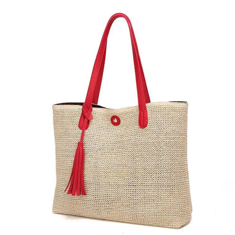 Buy New Summer Women Durable Weave Straw Beach Bags