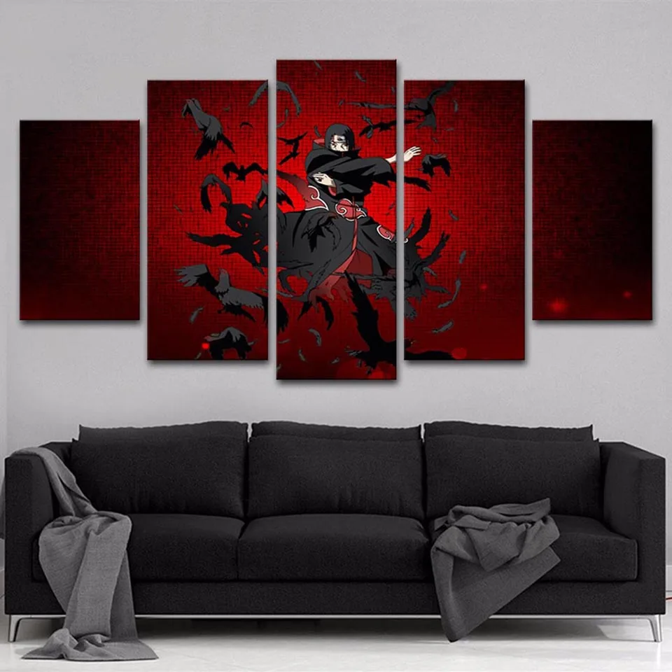

Picture Wall Living Room HD Printed Art Home Decoration 5 Panel Naruto Anime Modular Posters Frame Modern Painting On Canvas